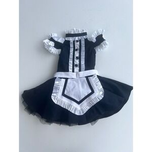 Weissman Dancewear Costume Small Child Kids Girls Maid Dress Black White Ruffle
